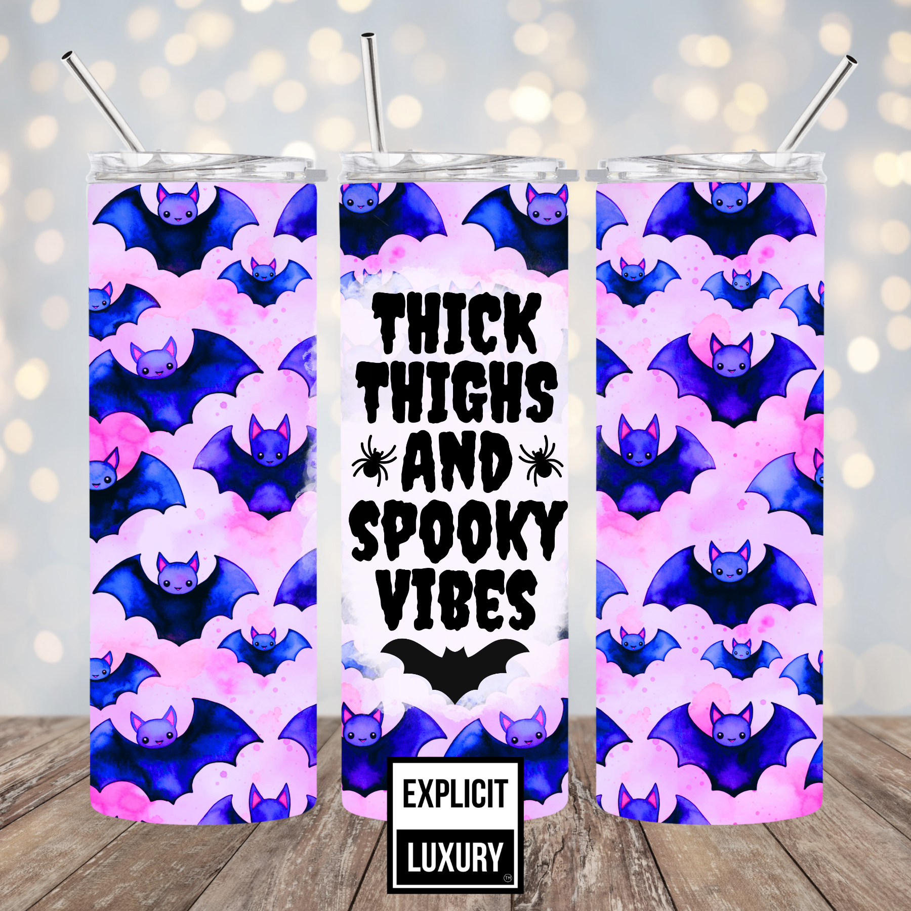 Thick Thighs Halloween Tumbler 20oz Skinny