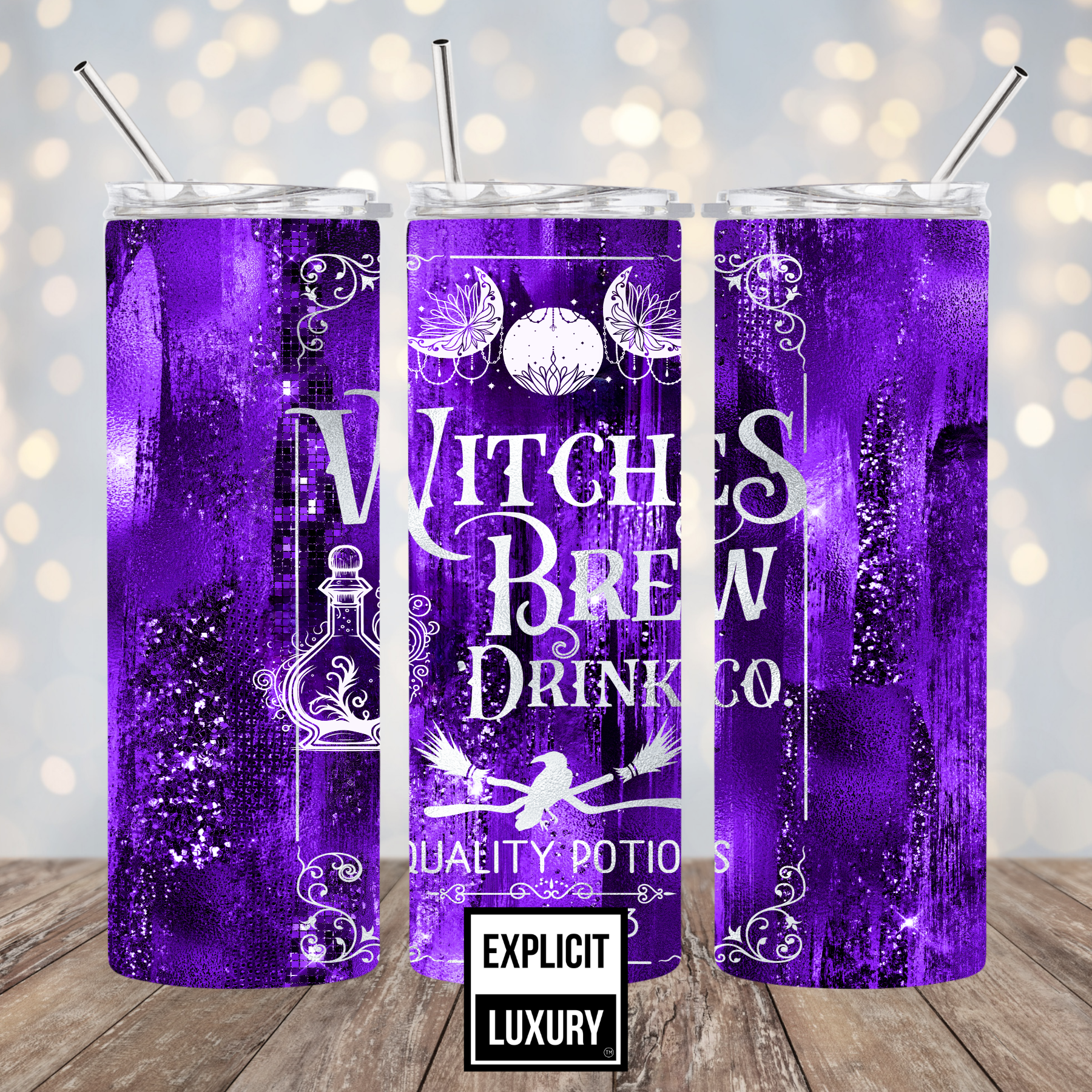 Witches Brew Halloween Tumbler 20oz Skinny