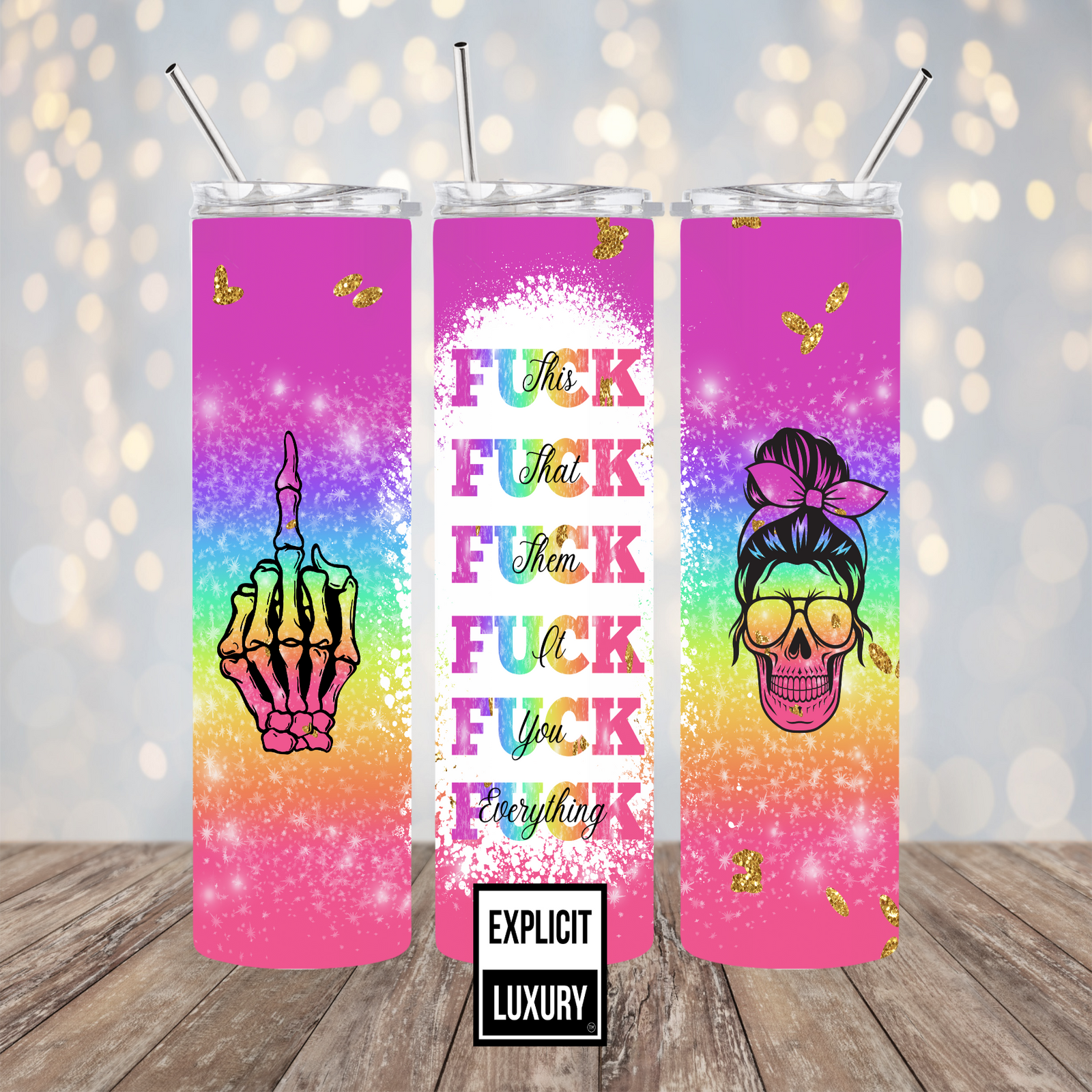 Fuck Tumbler 20oz Skinny