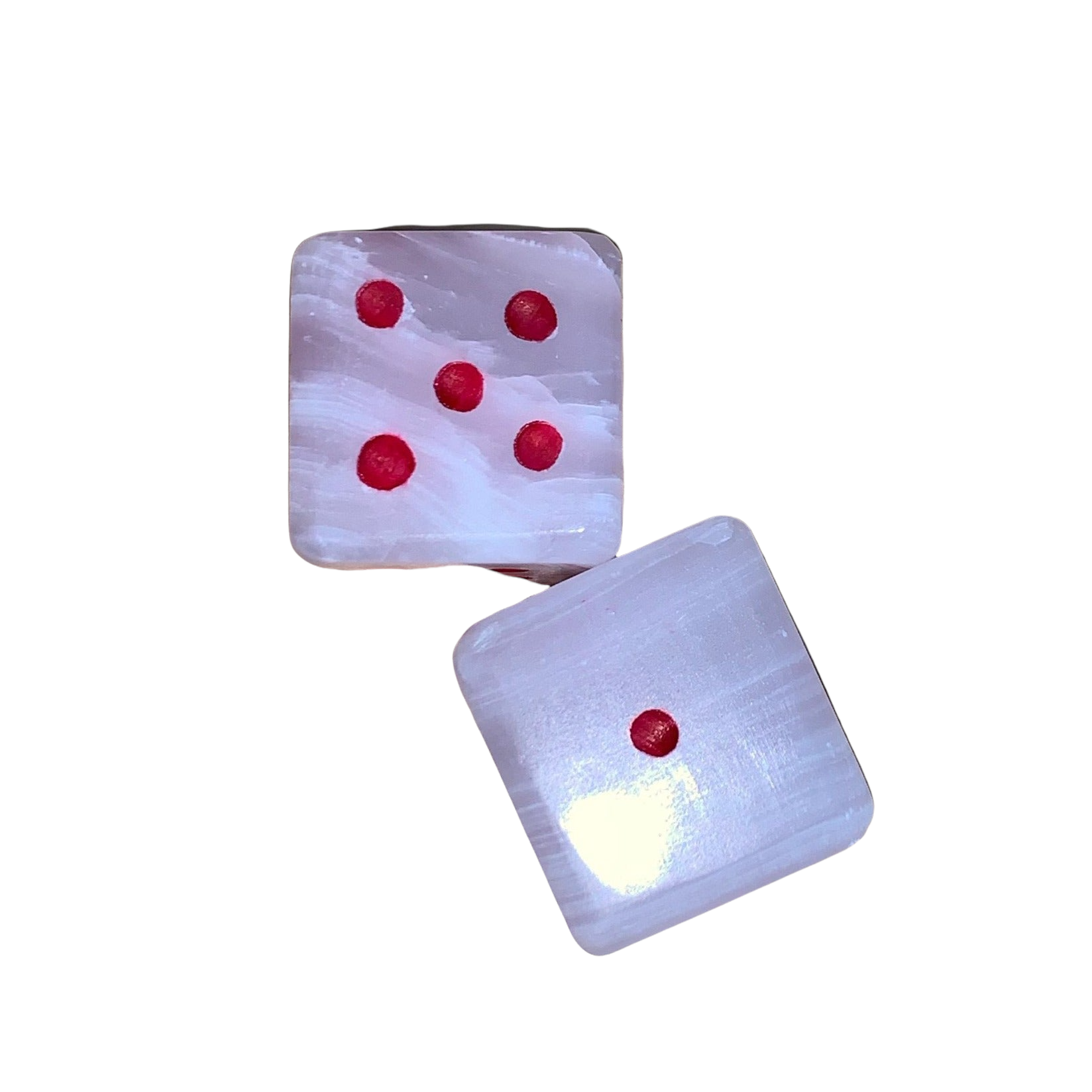 1 Pink Calcite Dice